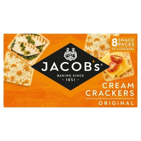 Jacob's Cream Cracker Multipack 8 Snack Packs, 185g