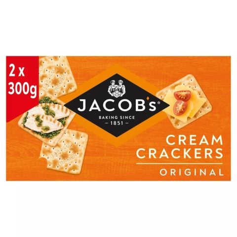 Jacob's Original Cream Crackers Twin Pack, 2 x 300g