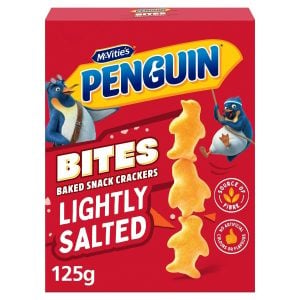 McVitie's Penguin Lightly Salted Flavour Bites Baked Snack Crackers, 125g