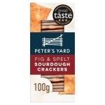 Peter's Yard Fig & Spelt Sourdough Crackers, 100g, front of pack