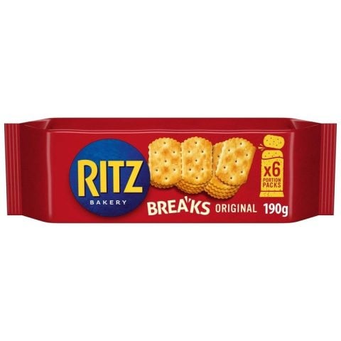 Ritz Breaks Original Crackers Snack Lunchbox Multipack, 6 Pack 190g