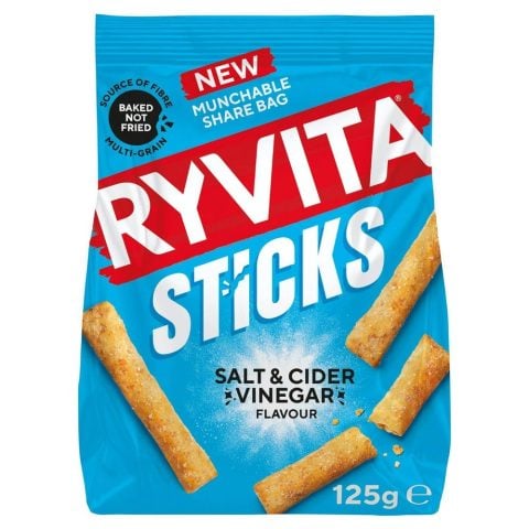 Ryvita Salt & Vinegar Multigrain Baked Sticks, 125g